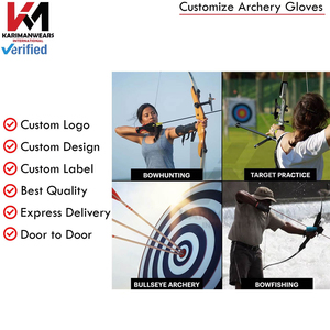 Guantes de tiro con arco al por mayor, logotipo personalizado OEM ODM, cuero genuino, protector de 3 dedos, equipo de tiro, caza con arco tradicional, de fábrica - Product Image 5
