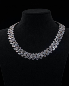 Collar de Cadena Cubana de Lujo con Moissanita, Plata 925, Joyería Geométrica Iced Out, Estilo Hip Hop, Unisex, Regalo de Moda - Product Image 1
