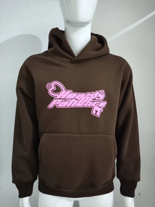 Custom Hoodies <b>Men's</b> 100% Cotton Heavy Weight Luxury Quality Puff Printing Oversized Streetwear <b>Pullover</b> Hoodies for <b>Men</b> - Product Image 3