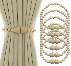 Rope & Wood <b>Curtain</b> For Living Room <b>Curtain</b> Used Wholesales Handcrafted Natural Wood Bead <b>Curtain</b> Ticback - Product Image 1