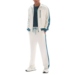 Sudadera con capucha lavada con ácido bordada desgastada con parche desteñido solar personalizado y pantalones de chándal conjunto chándal apilado acampanado para hombre 2026 - Product Image 2