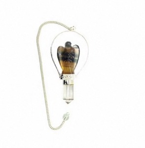Pendentif de Radiesthésie en Fluorite Multicolore, Cristal de Guérison Poli, Pierre Arc-en-ciel, Énergie Spirituelle d'Amour Divin, Mascotte Feng Shui Ange - Product Image 5