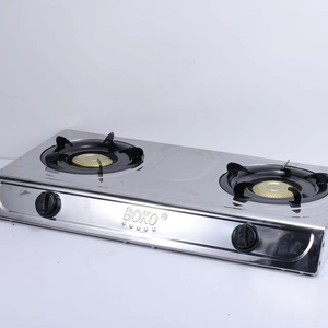 เตาแก๊สขายส่ง สเตนเลสสตีล เตาแก๊สสองหัว หัวเตาเหล็กขนาด 90 มม. - Product Image 1