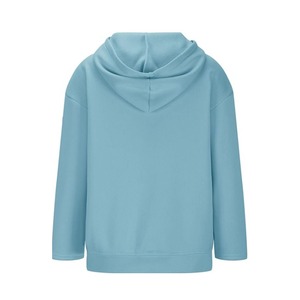 เสื้อฮู้ดสีฟ้าอ่อนแบบยูนิเซ็กซ์ ทรงปกติ สีพื้น ผ้าโพลีเอสเตอร์/คอตตอน เฟรนช์เทอร์รี่ ดีไซน์กระเป๋าแบบลำลอง เป็นมิตรกับสิ่งแวดล้อม - Product Image 2