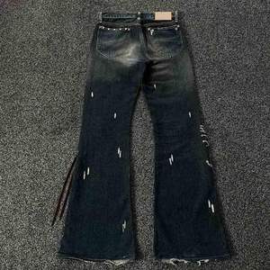 Pantalones Vaqueros Acampanados de Talla Grande para Hombre, Cintura Media, Denim Suave, Transpirables, Elásticos, Estilo Casual Urbano, Venta al por Mayor - Product Image 2