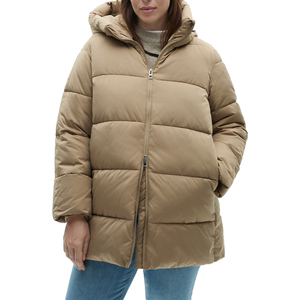 Veste matelassée longue imperméable pour femme, manteau d'hiver chaud à capuche, fermeture éclair intégrale, doux, décontracté, pour l'extérieur, usage quotidien, OEM ODM personnalisé - Product Image 3