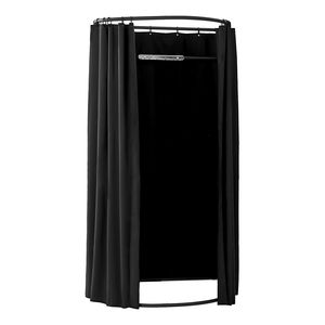 Nero 39X37X79 portatile spogliatoio spesse tende in poliestere per la Privacy spazio ombreggiatura gancio per il centro commerciale Boutique sarto - Product Image 1