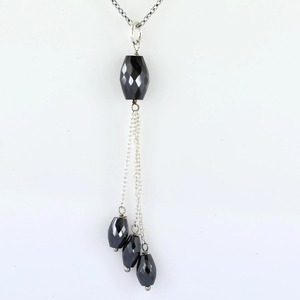 จี้โซ่ลูกปัดเพชรสีดำจี้ดีไซน์สวยทำมือกำหนดขนาดเองได้ - Product Image 2