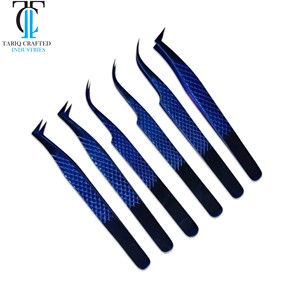 Pinces à cils en acier inoxydable à pointe fine pour extensions de cils classiques et volume russe - Product Image 5