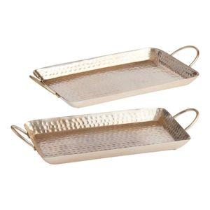 Plateau de service élégant en acier inoxydable de qualité alimentaire pour servir des apéritifs, des desserts, des boissons et des plats principaux - Product Image 4