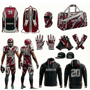 Uniformes de Fútbol Americano al por Mayor, Jersey Cosido con Tela de Malla de Alta Resistencia, Unisex para Adultos, Sublimados - Product Image 1