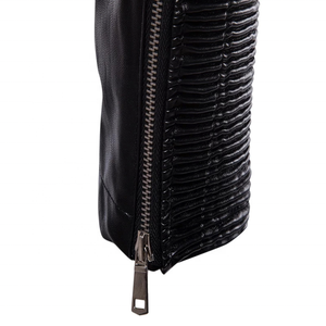 แจ็กเก็ตหนังเนื้อบางสำหรับผู้ชายปกตั้งย้อมสีสำหรับฤดูหนาวแฟชั่นไฮสตรีท - Product Image 6