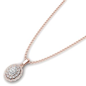 REYES New Arrival 14K 18K <b>Solid</b> <b>Gold</b> Oval Cut 1.21 Carat Moissanite Necklace For Women Luxury GRA Certified Fine Jewelry - Product Image 3