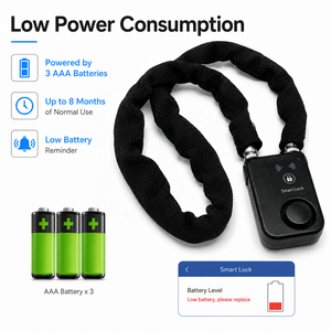 <span class=keywords><strong>Antivol</strong></span> intelligent pour vélo IP55 avec alarme 110 dB, contrôle par application, verrouillage sans clé pour vélo électrique et trottinette - Product Image 6