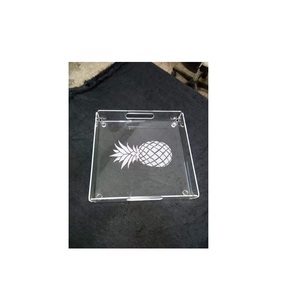 <b>Table</b> Ware Serving Tray Unique Look Natural Acrylic Tray Tea Serving For Hotel Restaurant Tea Food Serving Tray Customize Logo - Product Image 5