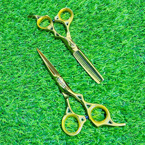 Ciseaux de coiffure et de dégradage couleur or de qualité supérieure, nouveau design, haute qualité, pour barbiers et salons de beauté professionnels - Product Image 5