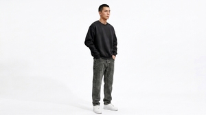 Sweat-shirt à col rond pour homme, coupe ample, manches longues, pull décontracté pour l'hiver, vêtements personnalisés - Product Image 6