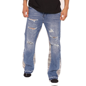 Jeans personnalisés pour hommes – Pantalon décontracté streetwear taille haute en denim extensible pour l'automne - Product Image 4