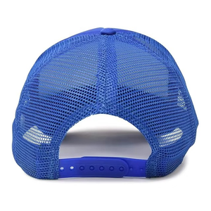 Customized Embroidery Mesh Trucker <b>Hat</b> 5-Panel Breathable & Waterproof Summer Casual Sports Trucker <b>Hat</b> Blue Color Bulk Supply - Product Image 4