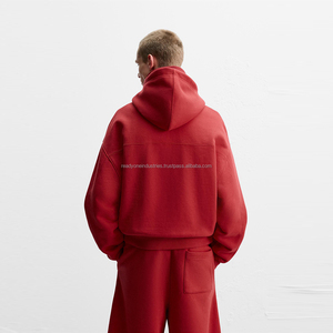 Sweat à capuche unisexe de grande taille, vêtements de sport en coton pur de haute qualité, sweat à capuche pour hommes avec logo personnalisé pour l'hiver-brodé et teint uni - Product Image 6