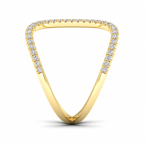 Bague statement en or 10K, 14K, 18K ou en argent 925, 935 avec diamant de laboratoire taille ronde et motif infini - Product Image 2