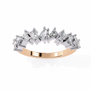 Anillo de Compromiso, Aniversario o Boda de Oro de 10k, 14k o 18k con Diamante Corte Baguette para Mujer, Certificado IGI, Diseño de Diseñador de Moda - Product Image 2