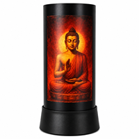 Lampu Meja LED Buddha Lampu Malam Spiritual Tenaga USB Dekorasi Meditasi Cahaya Hangat Lampu Samping Tempat Tidur Ruang Pooja Rumah Kantor Hadiah Suasana