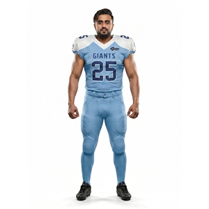 Maillot de football américain personnalisé sublimé 100 % polyester mesh col en V Fabricant OEM Nom d'équipe adulte Anti-humidité Manches courtes - Product Image 1