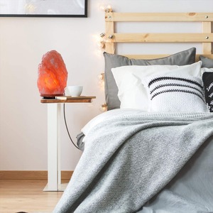 Lampes en sel rose de l'Himalaya en gros avec interrupteur variateur de lumière, base en bois et pierre de cristal, grande base en pierre, décoration intérieure, certifiées biologiques - Product Image 6