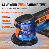 Dual Action Random Orbital Sander 6 1200W Electric Variable Speed Professional Grade 3-Year Warranty Hook Loop Sandpad for Wood
