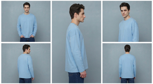 เสื้อยืดแขนยาวลำลองผู้ชาย เสื้อผ้ากีฬา ทรงโอเวอร์ไซส์ 230GSM คอกลม ทรงหลวม คุณภาพสูง เสื้อยืดวิ่งออกกำลังกาย - Product Image 6