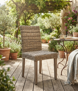 Silla de Comedor Tradicional de Ratán Tejido Ecológico con Patas de Madera Maciza, Muebles de Comedor para el Hogar, Hotel o Restaurante - Product Image 6