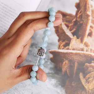 High Quality <b>Bracelet</b> Angelite Buddha <b>Beads</b> Stone <b>Bracelet</b> Crystal Gemstone Fashion Jewelry <b>Men</b> and Women Gift Energy - Product Image 5