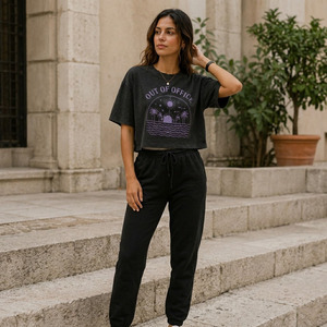 T-shirt ample en coton biologique pour femme, anti-humidité, pour usage quotidien (vente en gros) - Product Image 3