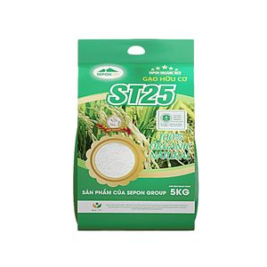 Riz Blanc Biologique à Grains Longs et Texture Ferme SEPON en Gros, Sac de 5kg, Origine Vietnam, Certifié ISO GMP HACCP, 5% de matières grasses - Product Image 1