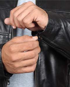 <b>SMART</b> SHINE ENTERPRISES <b>Men</b> Ranch Style Genuine Leather <b>Jacket</b> Soft Durable Zip Front Casual Outdoor Winter Regular Fit Quick - Product Image 6