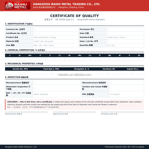 Gomito a 90 Gradi in Titanio Grado 23 Ti-6Al-4V <span class=keywords><strong>ELI</strong></span> 45 LR SR per Saldatura Testa a Testa ASME B16.9 per l'Industria Aerospaziale - Product Image 4
