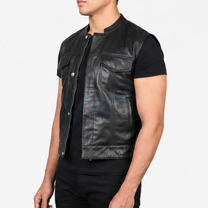 Chaleco de moto de calidad premium para hombre, sin mangas, con cremallera, estilo motociclista, para montar en moto, para trabajo al aire libre. - Product Image 2