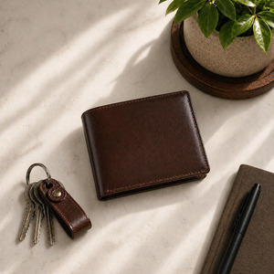 Luxury handmade men leather <b>wallets</b> RFID <b>secure</b> bifold card holder bulk supplier custom branding export premium fashion for sale - Product Image 3