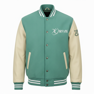 Authentic Winter Varsity <b>Jacket</b> Hooded Eco-Friendly Professional American Style Contrast Sleeves Front Logo - Product Image 1