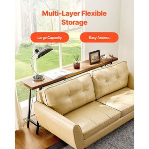 Mesa Consola de 2 Niveles de 70.9 Pulgadas, Mesa Larga para Entrada y Pasillo Estrecho, Consola Estrecha para Decoración del Hogar - Product Image 5
