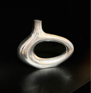 Vase à fleurs moderne de luxe en aluminium, pot décoratif en métal pour hôtel, restaurant et aménagement intérieur contemporain - Product Image 2