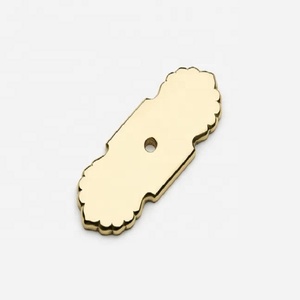 Poignées de meubles en laiton massif moderne, finition dorée brillante, design classique, pour portes, tiroirs, commodes, maison et bureau - Product Image 1