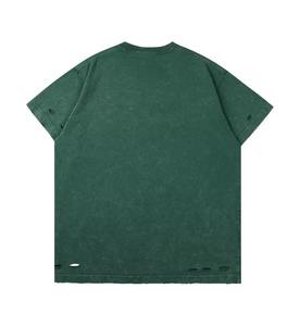 Camiseta Oversize de Hombre con Corte Holgado y Lavado Ácido, Cuello Redondo, Manga Corta, con Logo Frontal, en Varios Tamaños, Venta al por Mayor - Product Image 1