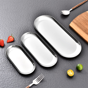 Royal Design For Luxurious Wedding Parties <b>Table</b> Decorative Accessories Silver Plated Food Grade Storage Stainless Steel Tray - Product Image 4