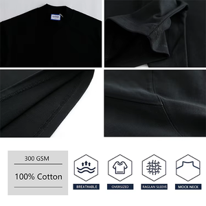 เสื้อยืดโอเวอร์ไซส์ผ้าฝ้ายแท้ 100% น้ำหนัก 300GSM สตรีทแวร์ ป้องกันขนร่วง ระบายอากาศดี ทรงไหล่ตก  รับผลิตตามสั่งพร้อมโลโก้ ปี 2026 - Product Image 4