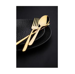 Gold Cutlery Set Mirror Polished Brass Metal <b>flatware</b> set Modern Cutlery Set - Product Image 5