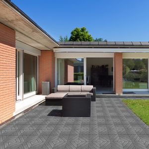 27 Pack 11.8"x11.8" Plastic <b>Interlocking</b> Deck <b>Tiles</b> 20mm Thick Waterproof PP Material for Indoor & Outdoor Patio <b>Floor</b> Decking - Product Image 5
