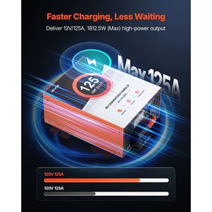 Convertitore di Potenza per Camper da 125 Ampere, Caricabatterie Intelligente Multistadio da 110V AC a 12V DC con Funzionamento a 13V e 16.5V - Product Image 2