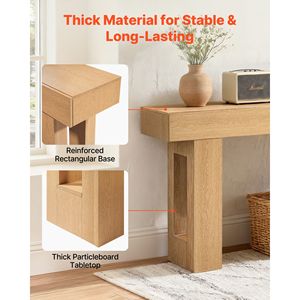 Mesa Consola Rectangular de Madera Estilo Rústico de 63 Pulgadas, Mesa Auxiliar Estrecha y Larga para Sofá o Entrada - Product Image 4